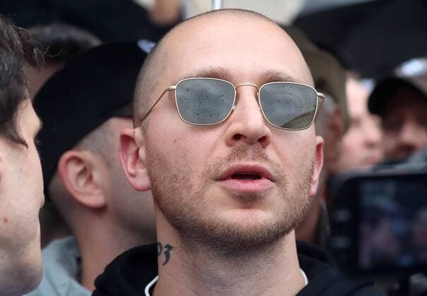 MOSCOW, RUSSIA - AUGUST 10, 2019: Rapper Oxxxymiron during a rally in support of rejected independent candidates in the upcoming Moscow City Duma Moscow parliament election, in central Moscow. Sergei Savostyanov TASS  TS0B5FDD