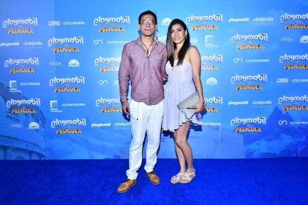 Playmobil film premiere in Mexico MEXICO CITY, MEXICO - AUGUST 10: Said Sandoval and Erandi Rojas poses for photos during the blue carpet of Playmobil film premiere at Cinepolis Plaza Universidad on August 9, 2019 in Mexico City Mexico  Copyright: xCarlosxTischlerx EYE6971