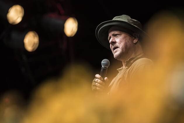 Anders Matthesen, also known by the artist name Other, entertains at the Boegescene at Smukfest Sunday, August 11, 2019, Skanderborg Denmark,  Copyright: HellexArensbak HellexArensbakx cop200 spdk20190811-143246-L