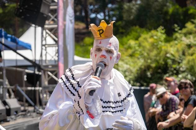 August 11, 2019, San Francisco, CA, USA: SAN FRANCISCO, CALIFORNIA - AUGUST 11: Puddles Pity Party & Friends - Mike Geier performs during the 2019 Outside Lands Music And Arts Festival at Golden Gate Park on August 11, 2019 in San Francisco, California. Photo: Alison Brown imageSPACE San Francisco USA - ZUMAs181 20190811_zea_s181_005 Copyright: xImagespacex