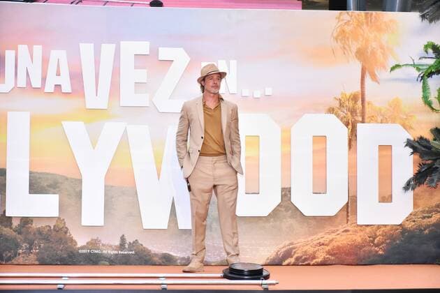 Once Upon a Time in Hollywood film premiere in Mexico MEXICO CITY, MEXICO - AUGUST 12: American Actor Brad Pitt poses for photos during the Once Upon a Time in Hollywood film premiere at Toreo Parque Central on August 12, 2019 in Mexico City Mexico  Copyright: xCarlosxTischlerx EYE7799