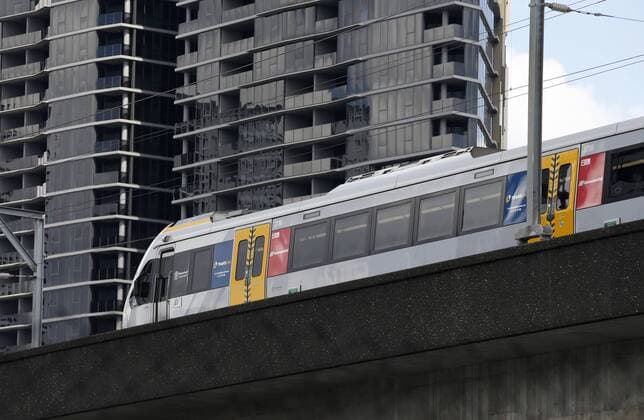INFRASTRUCTURE STOCK, A Translink train is seen in Brisbane, August 13, 2019. ( NO ARCHIVING, EDITORIAL USE ONLY, NO USE IN BOOKS WITHOUT CONSENT BRISBANE QLD AUSTRALIA  Copyright: xREGIxVARGHESEx 20190813001413157353