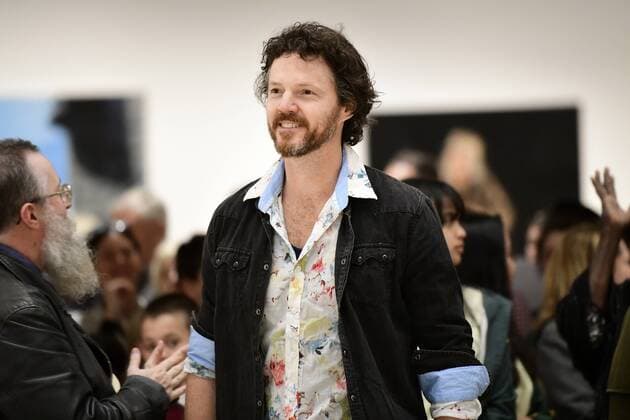ARCHIBALD PEOPLE?S CHOICE AWARD, Artist David Darcy speaks to the media after being announced as the 2019 Archibald People s Choice award winner at the Art Gallery of NSW in Sydney, Wednesday, August 14, 2019. David Darcy s portrait of Daisy, Tjuparntarri - Women s Business , has won the 2019 Archibald People s Choice award. ( NO ARCHIVING, EDITORIAL USE ONLY, NO USE IN BOOKS WITHOUT CONSENT SYDNEY NSW AUSTRALIA  Copyright: xBIANCAxDExMARCHIx 20190814001413256952