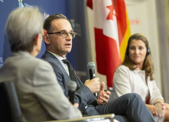Federal Foreign Minister Heiko Maas, SPD, together with Canadas Foreign Minister Chrystia Freeland, will take part in an event entitled Canada Germany and Joint Commitment to Multilateralism, Toronto Canada 14 08 2019 Copyright: xThomasxImo photothek.netx