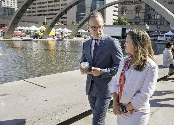 Federal Foreign Minister Heiko Maas, SPD, and Canadian Foreign Minister Chrystia Freeland, walking through Toronto 14 08 2019 Toronto Canada Copyright: xThomasxImo photothek.netx