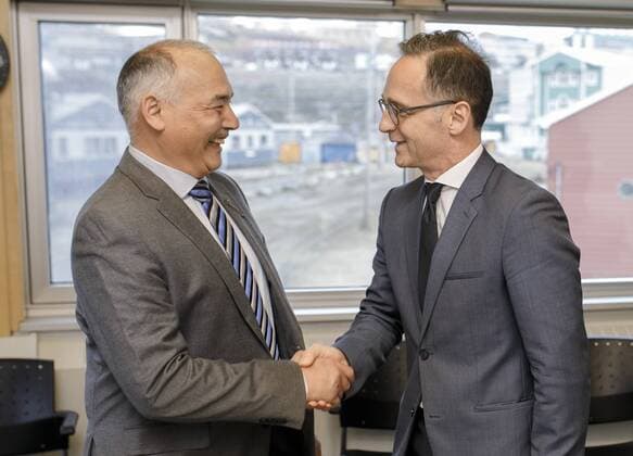 Federal Foreign Minister Heiko Maas, SPD, meets the Head of Government of Nunavut Territory, Joe Savikataaq 14 08 2019 Iqaluit Canada in Iqaluit, Canada Copyright: xThomasxImo photothek.netx
