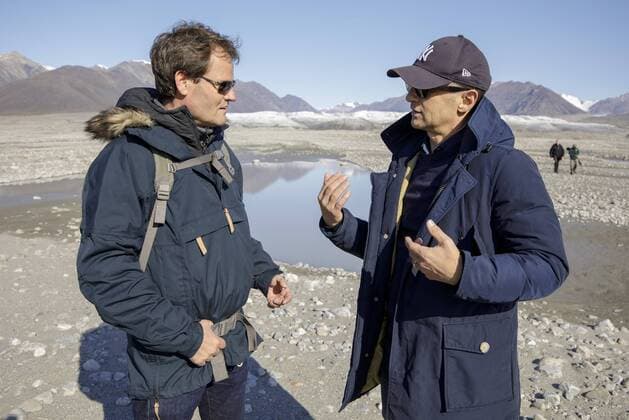 Federal Foreign Minister Heiko Maas, SPD, visits Sirmilik National Park in Pond Inlet Canada Here with Prof Dr Markus Rex, Head of the Physics and Atmosphere Section, Alfred Wegener Institute, Helmholz Centre for Polar and Marine Research 15 08 2019 Pond Inlet Canada Copyright: xThomasxImo photothek.netx