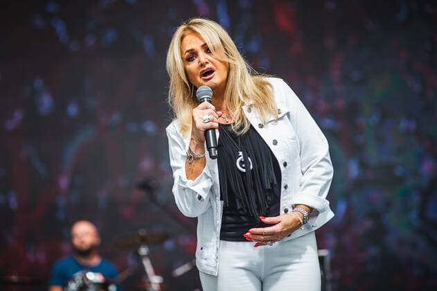 Bonnie Tyler at theTop of the Top Sopot Festival Bonnie Tyler rehearses before the concert at the Top of the Top Sopot Festival on August 13, 2019 in Sopot, Poland. EN_01389386_0174 