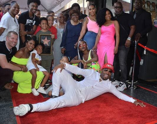 Entertainment Themen der Woche KW33 Entertainment Bilder des Tages Recording artist and music producer Teddy Riley is joined by family members during an unveiling ceremony honoring him with the 2,670th star on the Hollywood Walk of Fame in Los Angeles on Friday, August 16, 2019.  LAP2019081607 JIMxRUYMEN