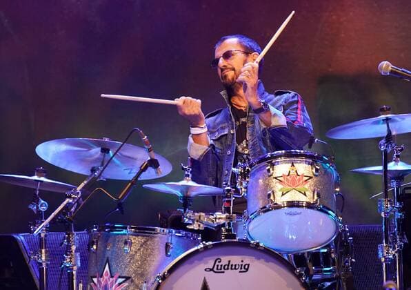 Ringo Starr & His All-Starr Band perform at the 50th anniversary of the Woodstock Music Festival at Bethel Woods Center For The Arts on Friday, August 16, 2019 in Bethel, New York. Woodstock was a music festival held August 15Ð18, 1969, which attracted an audience of more than 400,000 and is widely regarded as a pivotal moment in popular music history.  NYP20190816162 JOHNxANGELILLO