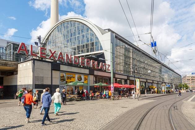 DEU, Germany, Berlin, 16 08 2019 Bahnhof Berlin Alexanderplatz, exterior view
