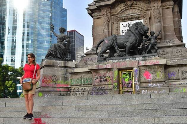 August 17, 2019 EUM20190817SOC02 JPG MEXICO CITY VandalismVandalism Ãngel August 17, 2019 Aspects of vandalism carried out by a group of women on a par with the feminist protest against gender violence, march held on Friday, August 16 Photo Agency EL UNIVERSALHugo GarciaEELG  - ZUMAu78_ 41722947st Copyright: xElxUniversalx