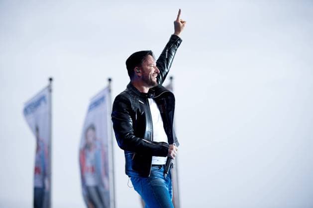 Löhne, Deutschland 17.08.2019: Schlager im Park 2019 in Löhne Michael Wendler bei seinem Auftritt am 17.08.2019 beim Schlager im Park 2019 in Löhne. , Löhne Nordrhein-Westfalen Deutschland Aqua Magica *** Löhne, Germany 17 08 2019 Schlager im Park 2019 in Löhne Michael Wendler at his performance on 17 08 2019 at Schlager im Park 2019 in Löhne , Löhne Nordrhein Westfalen Deutschland Aqua Magica