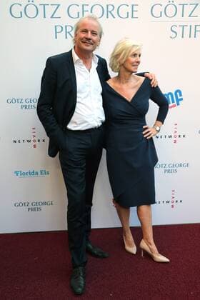 Award GOETZ GEORGE PRIZE 2019 Marika George and Leander Haussmann on the Red Carpet for the award of the GOETZ GEORGE PRIZE on 19 August 2018 in the Astor Film Lounge The endowed prize shall commemorate this lifes work of Goetz George Berlin Charlottenburg Berlin Germany