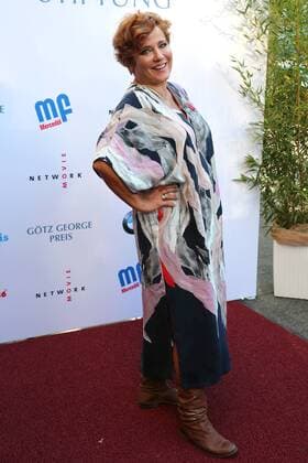 Award GOETZ GEORGE PRIZE 2019 Muriel Baumeister on the Red Carpet for the award of the GOETZ GEORGE PRIZE on 19 August 2018 in the Astor Film Lounge The endowed prize shall commemorate this lifes work of Goetz George Berlin Charlottenburg Berlin Germany