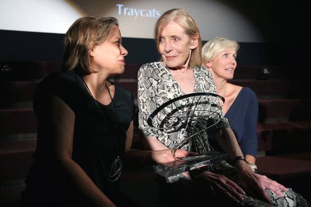 GOETZ GEORGE PRIZE 2019 Prize winner Margit Carstensen with Marika George and Tanja George at the GOETZ GEORGE PRIZE award ceremony on 19 August 2018 in the Astor Film Lounge The endowed prize is intended to commemorate the lifes work of Goetz George Berlin Charlottenburg Berlin Germany