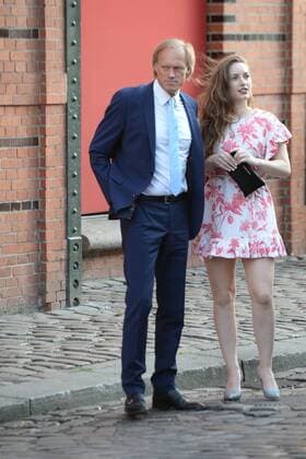 Hamburg, 19 08 2019 Gerhard Delling and his daughter Louisa on their way to the presentation of the Sport Bild Award 2019 in Hamburg The festive gala took place in the Fischauktionshalle Prominent guests at the Sportbild Award 2019 in Hamburg, Hamburg St Pauli Hamburg Germany