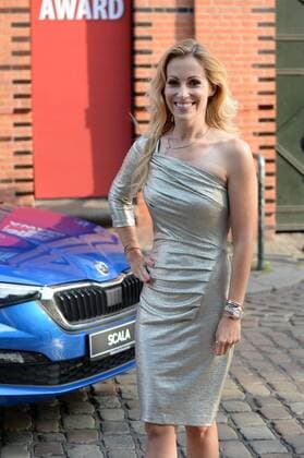 Hamburg, 19 08 2019 Presenter Andrea Kaiser on her way to the presentation of the Sport Bild Award 2019 in Hamburg The festive gala took place in the Fischauktionshalle Prominent guests at the Sportbild Award 2019 in Hamburg, Hamburg St Pauli Hamburg Germany