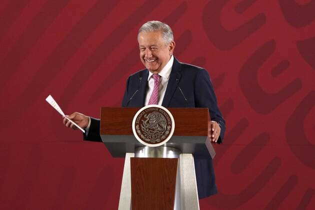 August 22, 2019 EUM20190822NAC01 JPG MEXICO CITY PresidencyPresidency AMLO August 22, 2019 President Andres Manuel Lopez Obrador during the National Palace morning conference Photo Agency EL UNIVERSALCarlos MejiaEELG  - ZUMAu78_ 20190822_zaf_u78_007 Copyright: xElxUniversalx