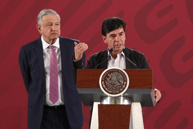 August 22, 2019 EUM20190822NAC04 JPG MEXICO CITY PresidencyPresidency AMLO August 22, 2019 Jesus Ramirez, Presidency spokesperson, during the morning conference of President Andres Manuel Lopez Obrador at Palacio Nacional Photo Agency EL UNIVERSALCarlos MejiaEELG  - ZUMAu78_ 20190822_zaf_u78_008 Copyright: xElxUniversalx