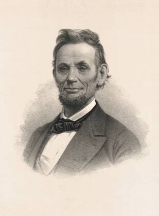 Head and Shoulders Portrait of Abraham Lincoln, Published by L. Prang & Co., Boston, Mass., 1865  Copyright: xCircaxImagesx ghi-circa06426