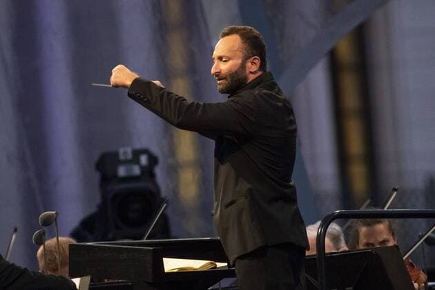 Open air concert with Beethovens 9th Symphony with the new Chief Conductor of the Berliner Philharmoniker Kirill Petrenko in front of the Brandenburg Gate in Berlin on 24 August 2019 Alternative editing Open air concert with Kirill Petrenko at the Brandenburg Gate