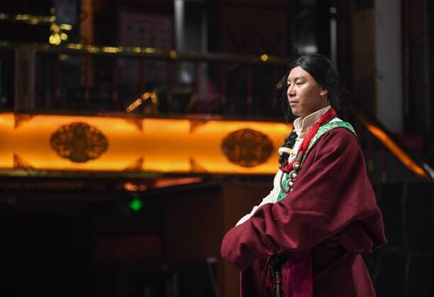 (190825) -- LHASA, Aug. 25, 2019 (Xinhua) -- A Tibetan candidate is seen in an audition of the Chinese Tibetan Model Competition for Tibet area held in Lhasa, southwest China s Tibet Autonomous Region, Aug. 25, 2019. An audition of the third Chinese Tibetan Model Competition was held Sunday in Tibet, in which candidates staged a combination of Tibetan traditional costumes and modern fashion. Those who are selected will take part in the final of the competition in southwestern Chinese city of Chengdu on Oct. 22. (Xinhua Jigme Dorje) CHINA-TIBET-TIBETAN MODEL COMPETITION-AUDITION (CN) 