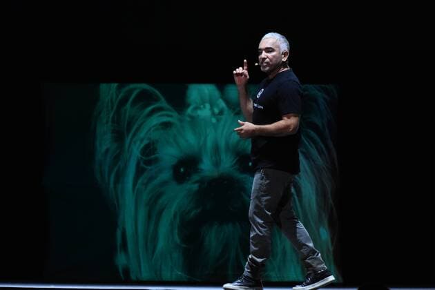 Cesar Millan Once Upon A Dog Show in Mexico MEXICO CITY, MEXICO - AUGUST 25: The Dog Trainer Cesar Millan speaks on stage during his show Once Upon A Dog at Mexico City Arena on August 25, 2019 in Mexico City, Mexico  Copyright: xCarlosxTischlerx EYE_4157