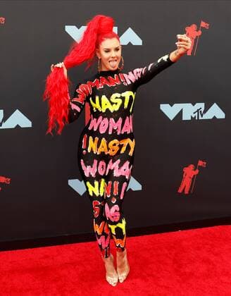 Justina Valentine arrives on the red carpet at the 36th annual MTV Video Music Awards at the Prudential Center in Newark, NJ on Monday, August 26, 2019.  NJP20190826127 JOHNxANGELILLO