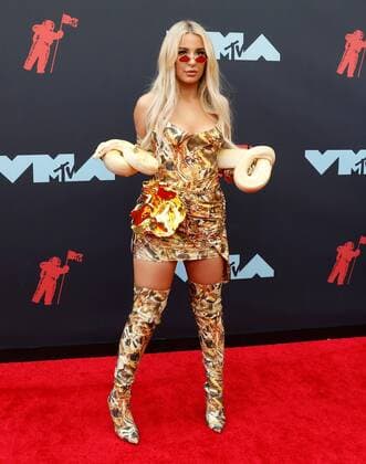 Tana Mongeau arrives on the red carpet at the 36th annual MTV Video Music Awards at the Prudential Center in Newark, NJ on Monday, August 26, 2019.  NJP20190826133 JOHNxANGELILLO