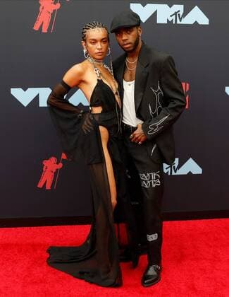 Quin and 6LACK arrive on the red carpet at the 36th annual MTV Video Music Awards at the Prudential Center in Newark, NJ on Monday, August 26, 2019.  NJP20190826153 JOHNxANGELILLO