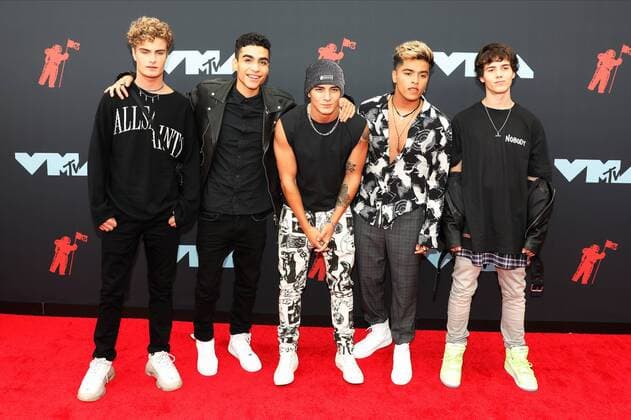 The band In Real Life arrives on the red carpet at the 36th annual MTV Video Music Awards at the Prudential Center in Newark, NJ on Monday, August 26, 2019.  NJP20190826157 JOHNxANGELILLO