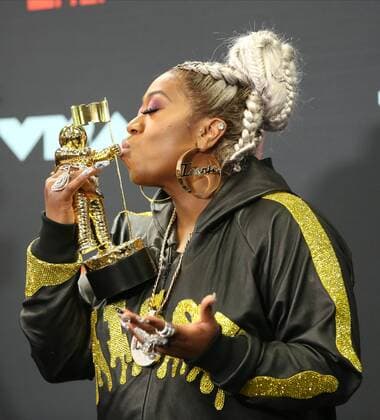 Missy Elliott poses for photos in the press room during the 36th annual MTV Video Music Awards at the Prudential Center in Newark, NJ on Monday, August 26, 2019.  NJP20190826316 MONIKAxGRAFF