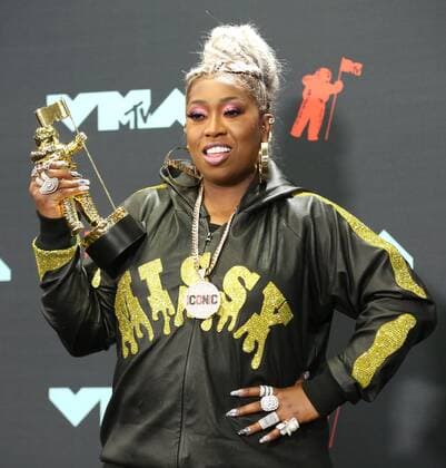 Missy Elliott poses for photos in the press room during the 36th annual MTV Video Music Awards at the Prudential Center in Newark, NJ on Monday, August 26, 2019.  NJP20190826317 MONIKAxGRAFF