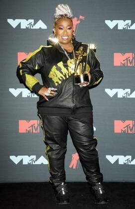 Missy Elliott poses for photos in the press room during the 36th annual MTV Video Music Awards at the Prudential Center in Newark, NJ on Monday, August 26, 2019.  NJP20190826319 MONIKAxGRAFF