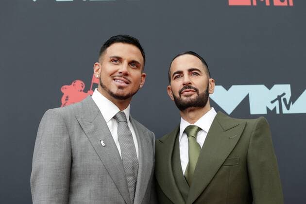 Charly Defrancesco and Marc Jacobs arrive on the red carpet at the 36th annual MTV Video Music Awards at the Prudential Center in Newark, NJ on Monday, August 26, 2019.  NJP20190826518 JOHNxANGELILLO
