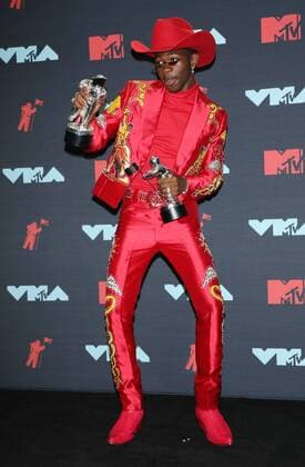 Lil Naz X poses for photos in the press room during the 36th annual MTV Video Music Awards at the Prudential Center in Newark, NJ on Monday, August 26, 2019.  NJP20190826327 MONIKAxGRAFF