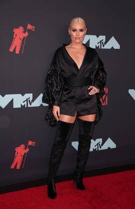 August 26, 2019, New York, New York, USA: LINDSEY VONN. P.K. SUBBAN at the MTV 2019 Video Music Awards,.Red Carpet Arrivals,.The Prudential Center,.Newark, NJ.August 26, 2019.Photos by , Photos Inc. New York USA - ZUMAms4_ 20190826_zaf_ms4_043 Copyright: xSoniaxMoskowitzx