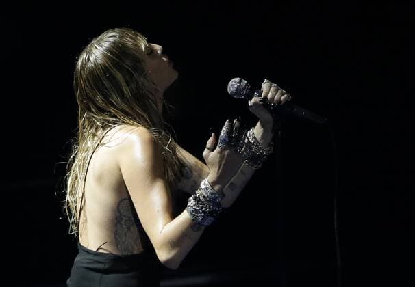 Miley Cyrus performs at the 36th annual MTV Video Music Awards at the Prudential Center in Newark, NJ on Monday, August 26, 2019.  NJP201908261063 JOHNxANGELILLO