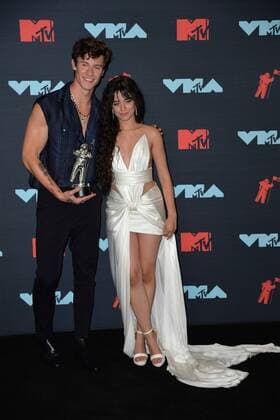 August 26, 2019, Newark, NJ, USA: August 26, 2019 Newark, NJ..Shawn Mendes, Camila Cabello in the press room for MTV Video Music Awards at Prudential Center on August 26, 2019 in Newark, New Jersey. Newark USA  - ZUMAny1_ 20190826_zaf_ny1_257 Copyright: xKristinxCallahanx