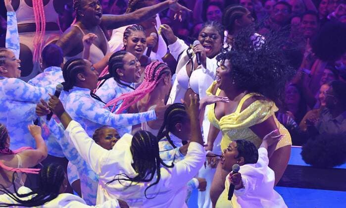 NEWARK, NJ - AUG 26: Lizzo performs during the 2019 MTV Video Music Awards at Prudential Center on August 26, 2019 in Newark, New Jersey. Photo: imageSPACE MediaPunch Copyright: ximageSPACEx