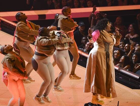 August 26, 2019, Newark, NJ, USA: NEWARK, NJ - AUG 26: Lizzo performs during the 2019 MTV Video Music Awards at Prudential Center on August 26, 2019 in Newark, New Jersey. Photo: imageSPACE MediaPunch Newark USA - ZUMAs181 20190826_zea_s181_341 Copyright: xImagespacex