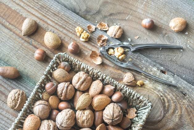  Assortment of nuts in the basket  Copyright: xAlex9500x Panthermedia26887957
