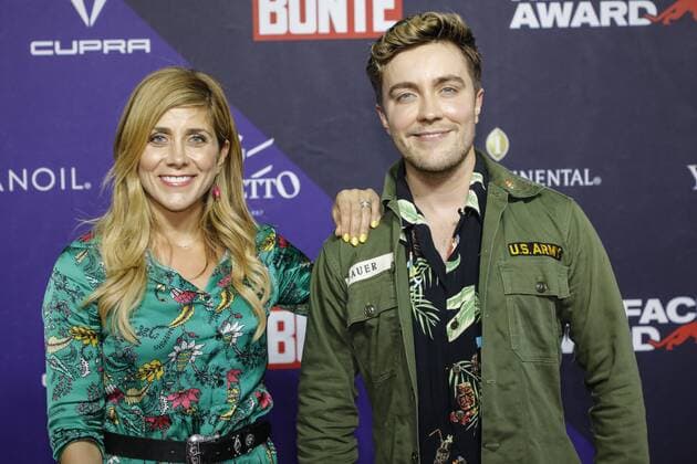 29 08 2019 Düsseldorf Guest at the Bunte New Faces Award in the old steelworks Panagiota Petridou and Philipp Isterewicz Düsseldorf Old steelworks, Ronsdorfer Str Nordrhein Westfalen Germany