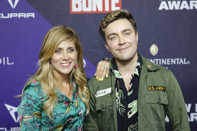 29 08 2019 Düsseldorf Guest at the Bunte New Faces Award in the old steelworks Panagiota Petridou and Philipp Isterewicz Düsseldorf Old steelworks, Ronsdorfer Str Nordrhein Westfalen Germany
