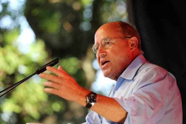 Gregor Gysi President of the European Left Speaks During an Election Campaign Event of the Party The Left for the State Parliamentary Election in Brandenburg, Potsdam, 31 August 2019 The Election Will Take Place on 1 September Brandenburg State Parliamentary Election 2019 Election Campaign Event The Left