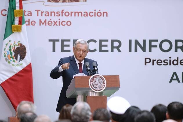 Andres manuel Lopez Obrador First Government Report 2019 MEXICO CITY, MEXICO - SEPTEMBER 1: Mexico s President Andres Manuel Lopez Obrador speaks during his the First Government Report at National Palace on September 1, 2019 in Mexico City, Mexico  Copyright: xEyepixx EYE_1435