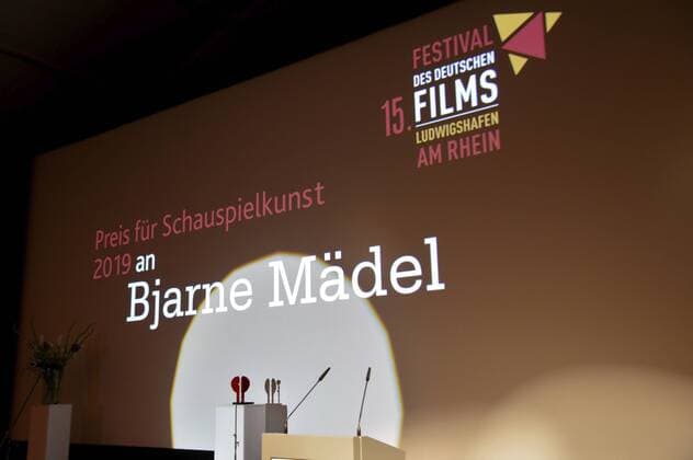 Award of the Prize for Acting Art 2019 to Bjarne Mädel at the 15 Festival of German Films Ludwigshafen at the Festivalkino Ludwigshafen, 01 09 2019 Foto:xJ.xKrickx xFuturexImage