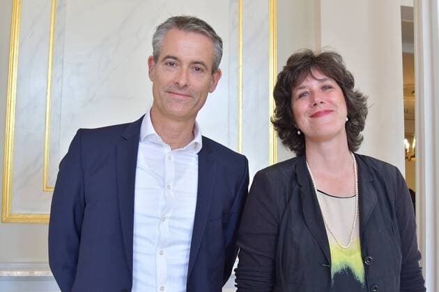 OPUS KLASSIK AWARD PK Michael Becker, Director Tonhalle Duesseldorf, Dr kerstin Schuessler Bach, Composer Manager Boosey Hawkes at the OPUS KLASSIK PK for the 2 OPUS AWARD at the Konzerthaus am Gendarmenmarkt in Berlin on 02 09 2019 photopress müller