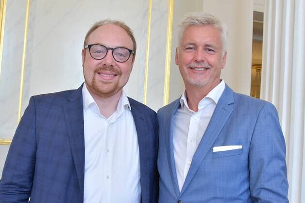 OPUS KLASSIK AWARD PK Dr Clemens Trautmann, VorstandV Verein zur Foerderung der klassischen Musik e V , Guido Evers, GF GVL at the OPUS KLASSIK PK for the 2 OPUS AWARD at the Konzerthaus am Gendarmenmarkt in Berlin on 02 09 2019 photopress müller
